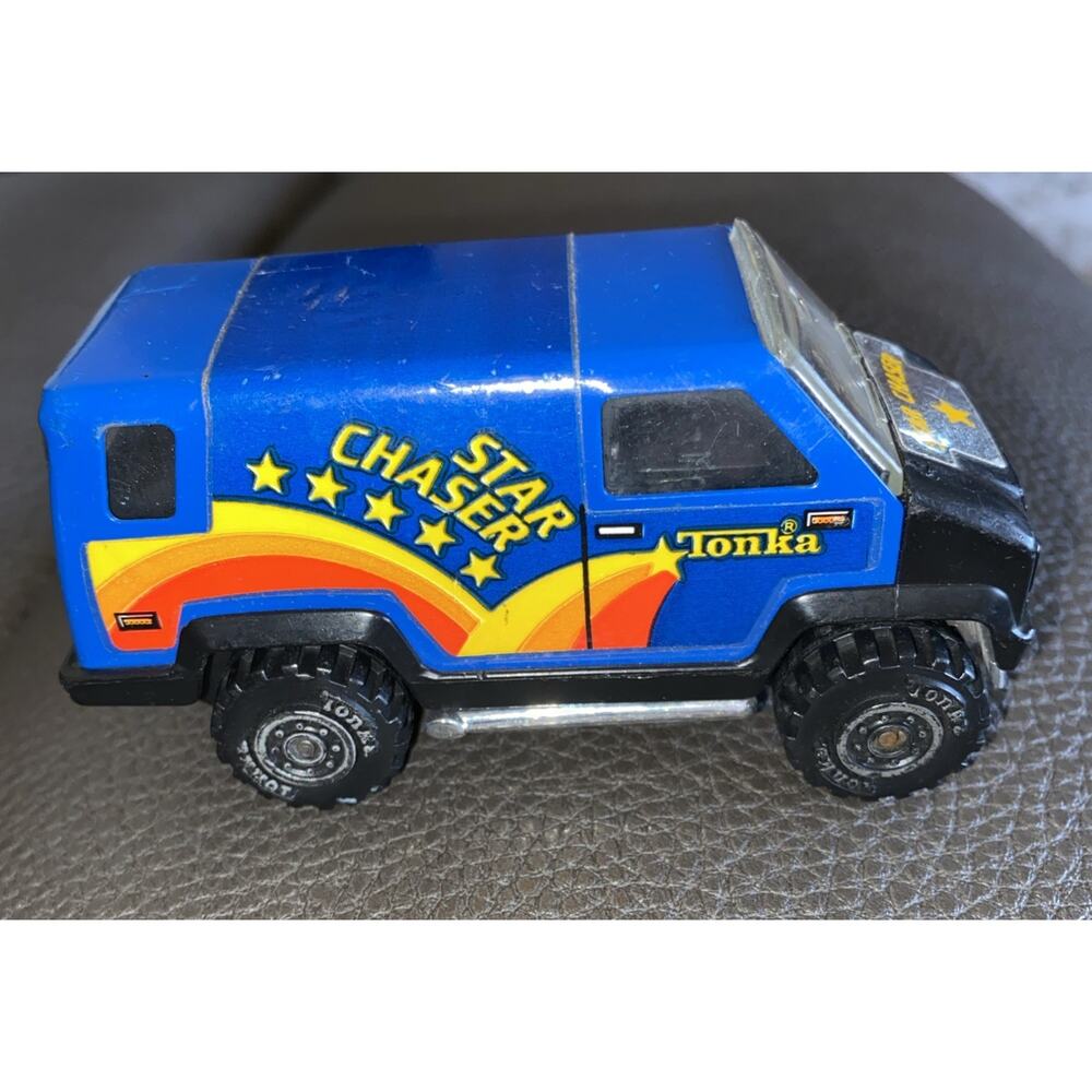 Vintage Tonka Blue Star Chaser Custom Van Made in Mexico Good Used Condition